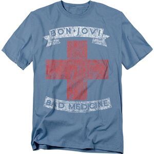 Bon Jovi Unisex Adult Bad Medicine T-Shirt / Carolina Blue